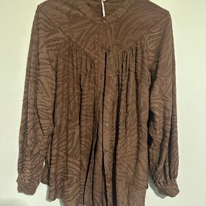 Women's Free People Textured Button-Front Top